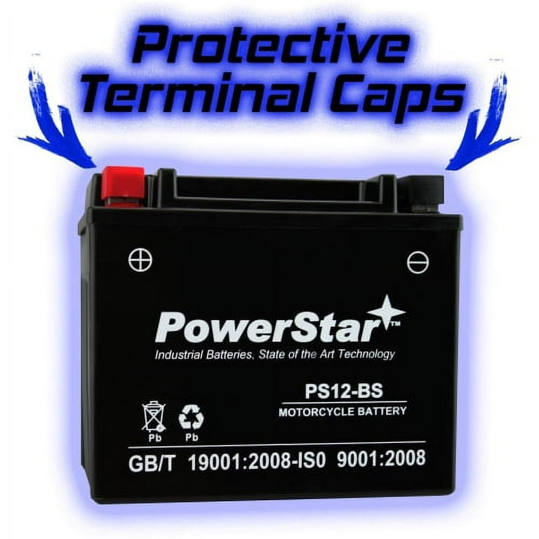 PowerStar YTX12-BS Motorcycle Battery Compatible with Kawasaki