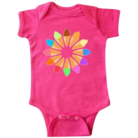 

Inktastic Ice cream cone starburst Gift Baby Boy or Baby Girl Bodysuit