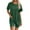 Green, variant on Women's Pajamas Set 2 Piece Summer Short Sleeve Loungewear Loose Top Biker Shorts Set Casual Sports Tracksuit with Pockets
