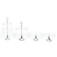 thumbnail image 5 of Miumaeov 4 Piece Cake Stand with Hanging Crystal Pendants Round Metal Cupcake Candy Holder Acrylic Dessert Display Plate Silver, 5 of 15