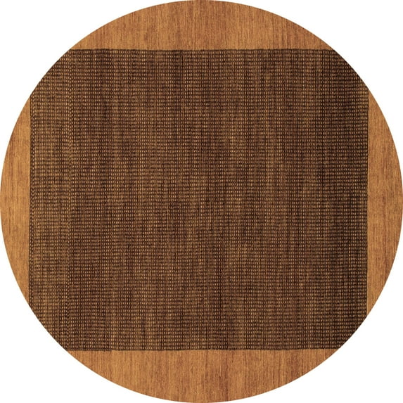 Ahgly Company Indoor Round Abstract Brown Modern Area Rugs, 7' Round