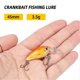 thumbnail image 1 of TARUOR 45mm 3.5g Mini Crankbait Fishing Lures Artificial Hard Bait Swimbait Carp Fishing Lure, 1 of 5