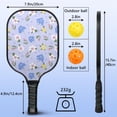 thumbnail image 4 of Pickleball Paddles Set,Pioneer Flower Floral Print Pattern Fiberglass Surface Pickleball Racket Set with 2 Indoor Outdoor Pickleball Balls and Pickleball Bag,Pickle-ball Equipment, 4 of 6