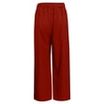 thumbnail image 4 of Bibifish Womens Pants Slate Pleated Waist Lightweight Baggy Tapered Leg Pants Outdoor Trips Daily Wear Trousers With Side Pockets, 4 of 6