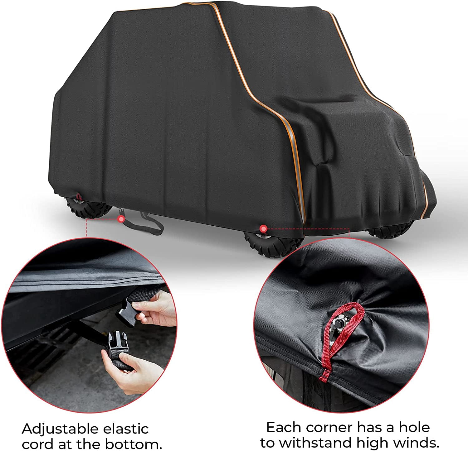 UTV Vehicle Storage Cover 4 Seat 420D Waterproof for Polaris Ranger Crew General 4 1000 RZR XP 4