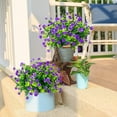 thumbnail image 3 of Sinhoon 6 Pcs Artificial Flowers, Outdoor UV Resistant Fake Plants Faux Greenery Shrubs Plastic Flowers for Indoor Outside Home Garden Wedding Office Decor (Purple), 3 of 14
