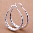 thumbnail image 1 of Pendientes de aro grandes chapados en plata, pendientes de personalidad de moda para mujer, joyería de moda, adecuados para una variedad de formas de rostro, estilo personal único, 1 of 5