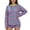 short sets 82#Purple, variant on WAYUTE Shorts Sets Women 2 Piece Outfits Casual Loose Fit Striped Long Sleeve Pullover and Shorts Comfortable Summer Relaxed Outdoor Wear