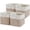 White&Beige-13"x13"x13", variant on 12 x 12 Inch Cube Storage Bins, 6 Pack Large Collapsible Fabric Storage Bin with Ropes, Foldable Storage Cubes for Home, Office,Closet, Clothes, Toys Organizer (White & Grey)