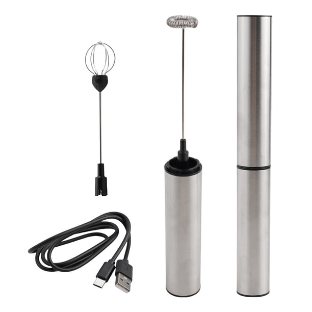 1 Set USB Electric Milk Frother Foam Maker Egg Whisk Mixer Handheld Rechargeable Stirring Tool Stainless Steel Stirrer Kitchen