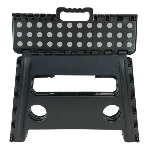 Core Pacific 12 inch Step Stool Black with Gray Dots
