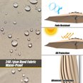 thumbnail image 3 of Gymax 11Ft Patio Offset Hanging Cantilever Umbrella 360° Tilt w/ Base Beige, 3 of 8