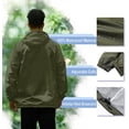 thumbnail image 3 of Men's Pullover Rain Jacket Waterproof Raincoat with Pocket, 3 of 6