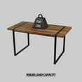 thumbnail image 6 of Modern Dining Table Set for 4, 5-Piece Kitchen Table Set, 59 Inch Rectangular Wood Dining Table with 4 Suede Chairs Suitable for Kitchen, Dining Room, 6 of 9