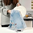 thumbnail image 3 of Christmas Snowman Kitchen Dish Towels 4 Pack Absorbent Hand Towels, Lint-Free 18"x28" Bullfinches On Fence Dishcloths Fast Drying for Cooking Baking Home Clean, 3 of 7