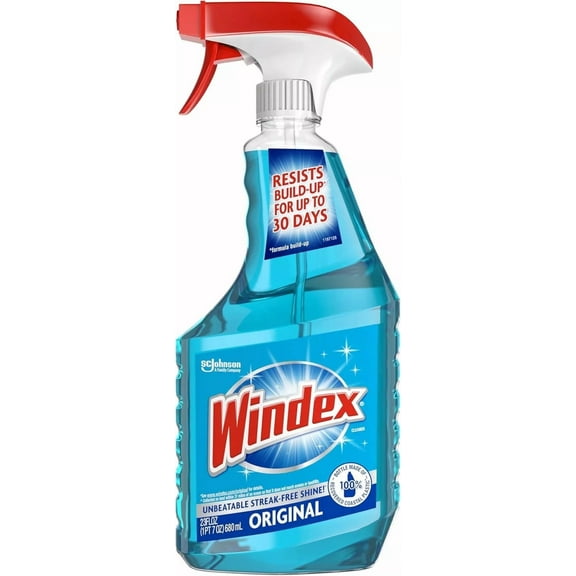 Windex Glass And Window Cleaner Spray Bottle, Original Blue, 23 Fl Oz