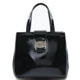 thumbnail image 1 of Pre-Owned Salvatore Ferragamo Convertible Vara Bow Tote Patent Leather Black Patent_Leather Handbag, 1 of 8