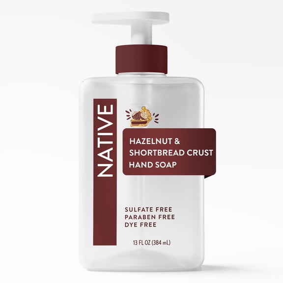 Native Liquid Hand Soap, Gentle & Sulfate-Free, Hazelnut & Shortbread Crust Scent, 13 fl oz