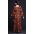 thumbnail image 3 of Bimba Polyester Georgette Wildflower & Leaves Printed Womenâ€™s Long Sleeve MaxiÂ&nbsp;DressÂ&nbsp;Elastic Waist Gown-Large, 3 of 5