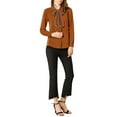 thumbnail image 2 of Allegra K Women's Tie Neck Button Down Work Long Sleeves Blouse Shirts, 2 of 6