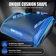 Bigzzia Gaming Chair, Ergonomic Computer Chair with Lumbar Support and Headrest, Blue