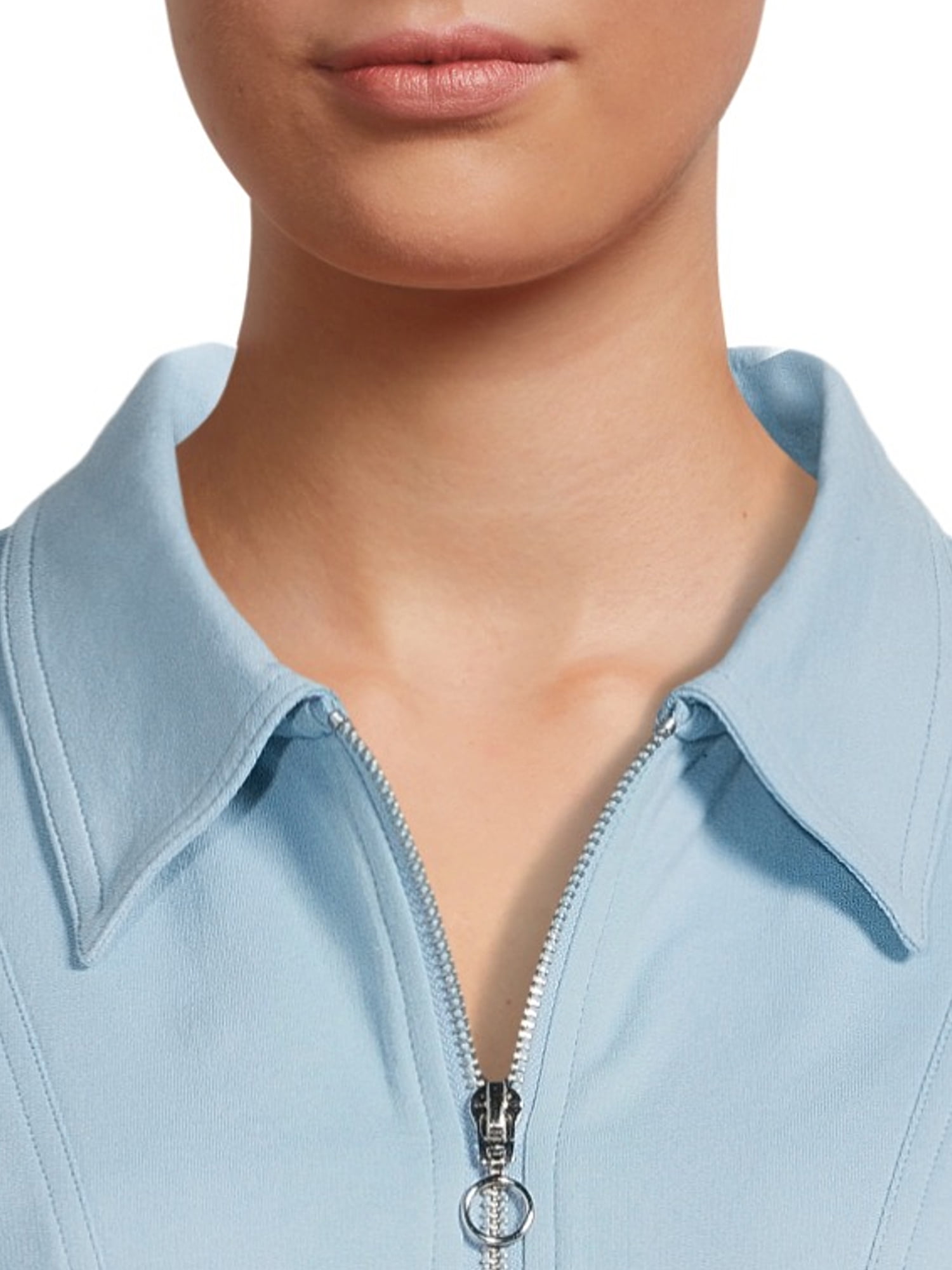 Time and Tru Women's Quarter Zip Sweatshirt