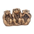 thumbnail image 2 of flameer Monkey Figurines, See No Evil Hear No Evil Speak No Evil, Monkeys Statue Accents Bronze, 2 of 8