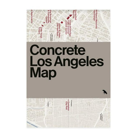 Blue Crow Media Architecture Maps Concrete Los Angeles Map: Guide to Concrete and Brutalist Architecture in La, (Paperback)