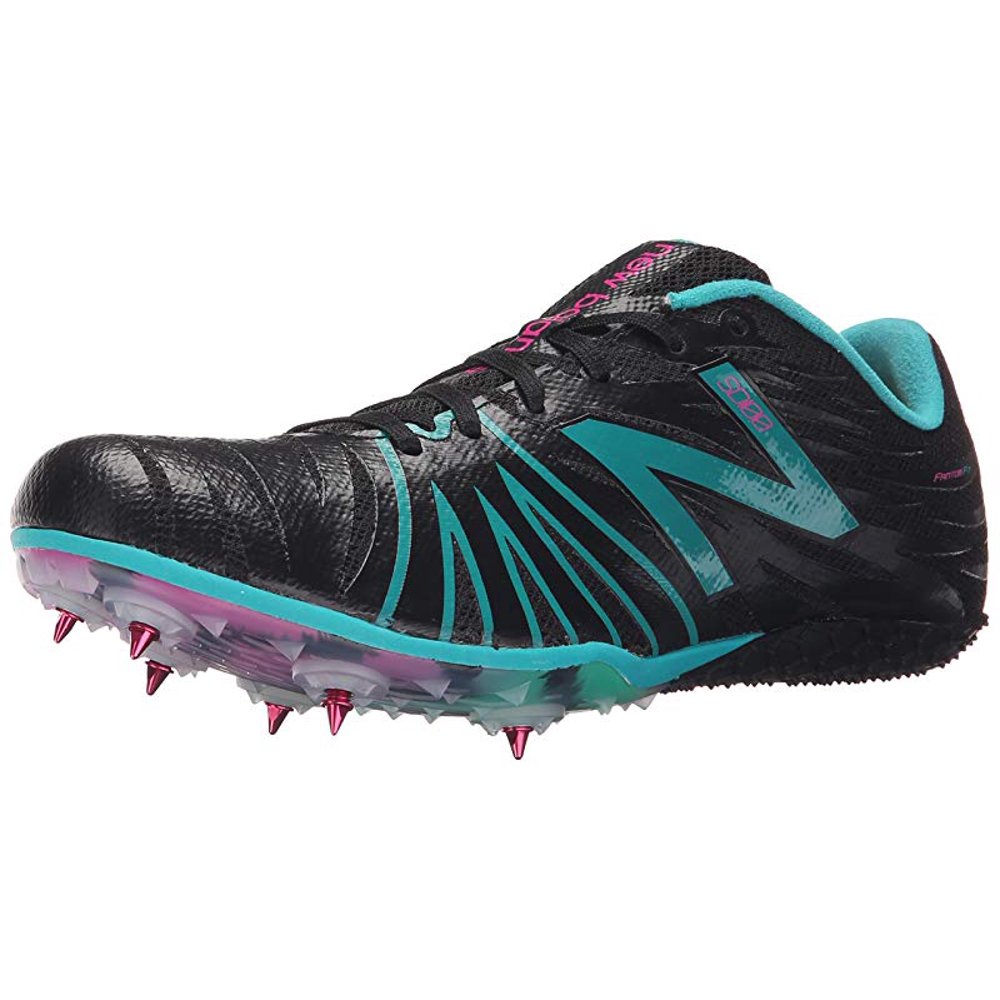 New Balance New Balance Women's 100V1 Track Spike, Black/Blue, 8.5 B