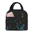 thumbnail image 1 of Easygdp Color Musical Notes Bolsa Térmica Premium - Tela Oxford Impermeable, Gran Capacidad, Bolsillo Frontal, Unisex para Trabajo, Escuela, Actividades al Aire Libre y Picnics, 1 of 8