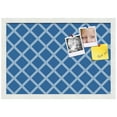 thumbnail image 2 of PinPix 22x15 Custom Cork Bulletin Board Diamond Modern Pattern Navy Poster Board Has a Fabric Style Canvas Finish, Framed in Diamond Modern Pattern Navy, by ArtToFrames (PinPix-1804), 2 of 5