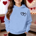 thumbnail image 2 of WAYUTE Sweatshirts for Girls Long Sleeve Hooded Sweatshirt with Double Heart Print Cute Casual Comfort Soft Pullover Top for Kids and Toddler, 2 of 4