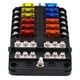 thumbnail image 5 of Caja de Fusibles de 12 Vías Fusibles Indicador de Advertencia Cubierta a Prueba de Humedad, Fusible de 12 circuito eléctrico DYNWAVEMX portafusibles automotriz, 5 of 8