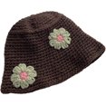 thumbnail image 6 of CoCopeaunts Women Bucket Hat Knitted Thick Fisherman Hat Winter Fashion Cute Outdoor Warm Handmade Hook Flower Ladies Bucket Cap, 6 of 8