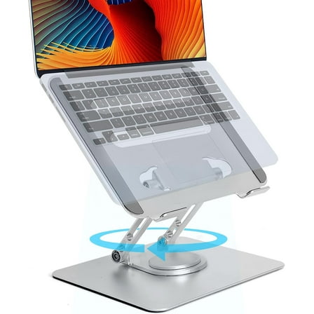 AUBEAMTO T360 Laptop Stand Anti-Shake with Heavy Swivel Base, Ergonomic Multi-Angle Adjustable Laptop Stand Riser iPad Holder for MacBook Pro/Air, Surface Laptop, Tablet UP to 17 inches