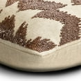 thumbnail image 2 of The HomeCentric Throw Pillow Cover, Brown Pack of 2, 20x20 inch (50x50 cm) Pillow Covers, Linen Beaded Throw Pillows For Sofa, Abstract Pattern Modern Style Easter - Altitude, 2 of 3