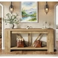 thumbnail image 5 of Extra Long Farmhouse Wood Console Table with Storage, 70.9"" Sofa Table Behind Couch, Narrow Entryway Table for Living Room, Foyer, Entrance,(Light Brown), 5 of 7