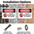 thumbnail image 3 of Stay Off Shelving Units No Climbing OSHA Danger Rigid Plastic Sign 10 Inch x 7 Inch - 10 Pack, 3 of 8