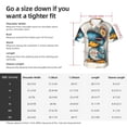 thumbnail image 6 of Lsque Cute Sunflower Blue Duck pattern Hawaiian Shirt for Men, Unisex Summer Beach Casual Short Sleeve Button Down Shirts-3X-Large, 6 of 9