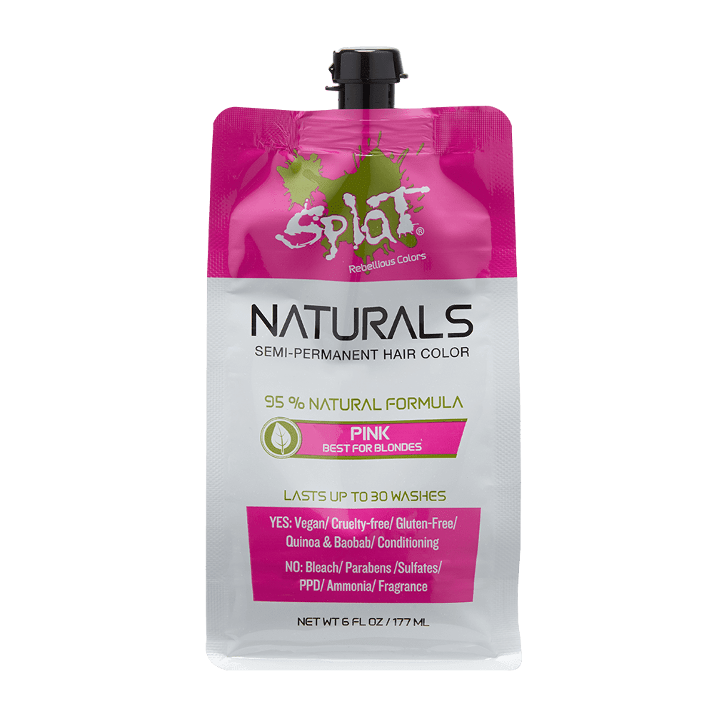 Splat Naturals Pink Hair Color, SemiPermanent Pink Hair Dye, 6 oz