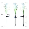 thumbnail image 3 of Harpi Solar Lights Outdoor Clearance, Solar Flowers Lights Outdoor Garden, Waterproof Decorative Lights with 4 Lily Flowers, Color Changing LED Solar Powered Landscape Lights for Yard Garden Patio, 3 of 9