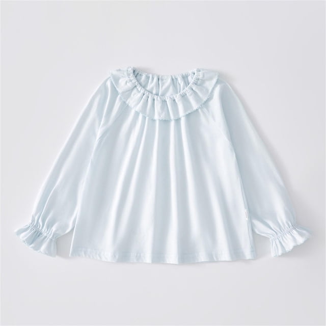 RXIRUCGD Mode Hauts Décontractés à Manches Longues pour Filles Col Rond Imprimé (Bleu Clair, Taille : 2 Ans)