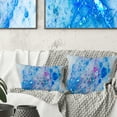 thumbnail image 2 of Designart Blue Fractal Planet of Bubbles - Abstract Throw Pillow - 18x18, 2 of 5