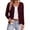 Burgundy, variant on Womens Open Front Cardigan Button Down Long Sleeve Knit Tops Lightweight Casual Sweater Apricot