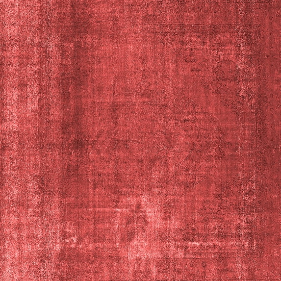 Ahgly Company Indoor Square Oriental Red Industrial Area Rugs, 3' Square