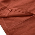 thumbnail image 7 of ABATAB Cotton Linen Shorts for Women Elastic Waisted Wide Leg with pockets Knee Length Shorts for Summer, 7 of 7