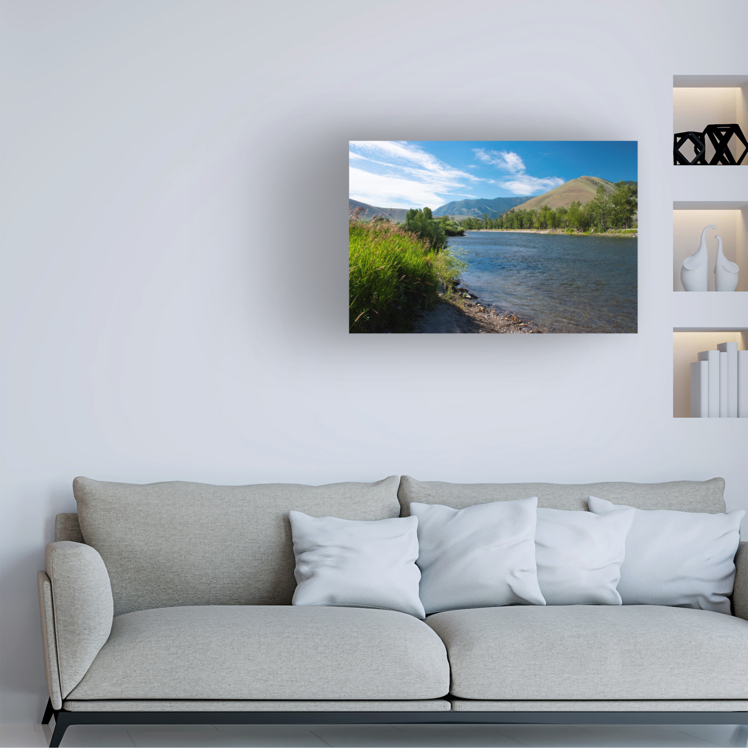 Robert Michaud 'Salmon River at North Fork' Canvas Art