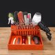 thumbnail image 4 of Soporte para herramientas de peluquería, organizador de cepillos de pelo resistente al desgaste multifuncional desmontable, soporte para es de , Naranja Baoblaze Estante de tijeras de salón, 4 of 8