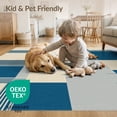 thumbnail image 4 of ODIKA 3'x5' Washable Area Rug Striped Geometric Panel Configuration Bold Horizontal Abstract for Hallway, Laundry Room, Non-Slip, Flatweave, Easy Care, 4 of 7