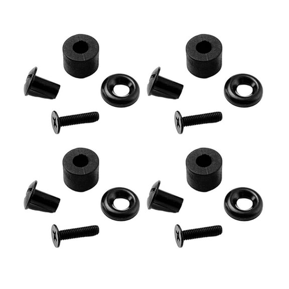 UNTERING Pack of 4 Sets Black Screws Slotted Posts Head Screws Set Leather Holsters Sheath Screw Set